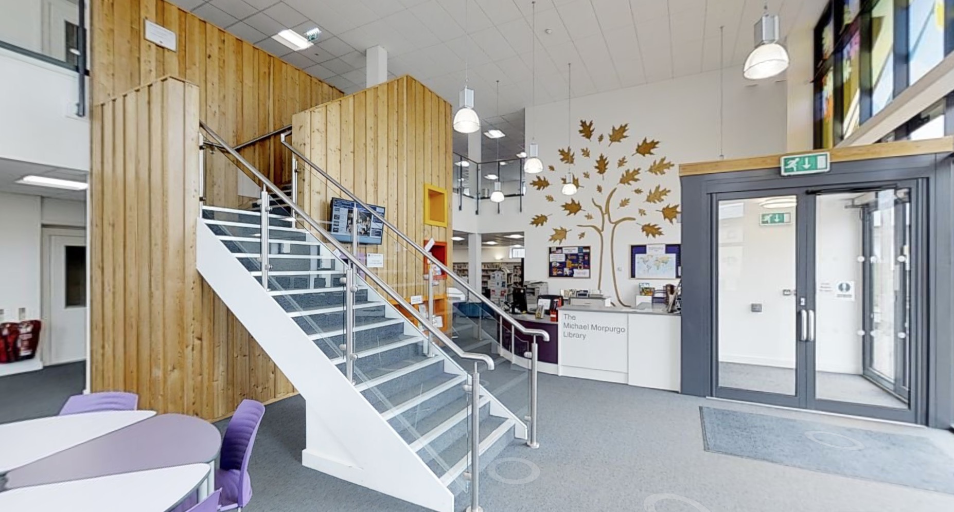 Library Virtual Tour West Buckland School Panoptic Motion